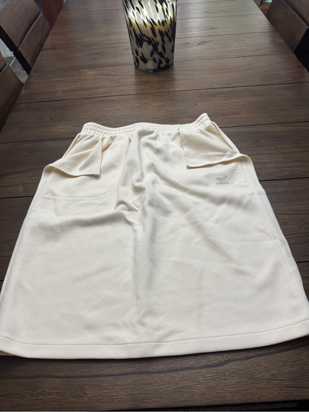 adidas Cream Skirt with Front Pockets